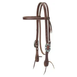 Weaver Leather Oiled Canyon Rose Browband Headstall