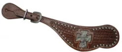 Showman Hide Cross Spur Straps