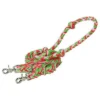 Weaver Leather Lime, White, And Pink Wax Braided Barrel Reins