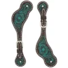 Weaver Leather Turquoise Floral Spur Straps