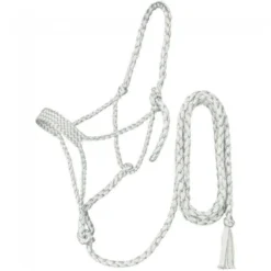 J T International Mule Tape White Rope Halter