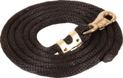 Mustang 9' Poly Lead Rope With Bull Snap - Black