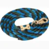 Mustang Black Green And Blue 9' Poly Lead Rope With Bull Snap