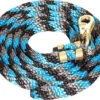Mustang Black, Turquoise And Grey 9' Bull Lead Rope