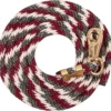 Mustang 9 Foot Burgundy, Grey And Cream Bull Snap Lead Rope
