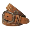 Cowgirls Rock Light Brown Embroidered And Laced Belt