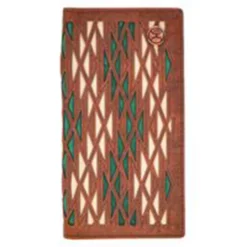 Hooey Turquoise And Ivory Inlay Wallet