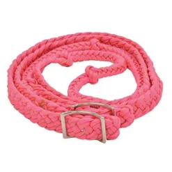 Pink Glitter Braided Barrel Reins