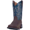 Laredo Brown With Blue Top Square Toe Boot