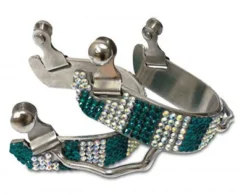 Showman Teal And Iridescent Bumper Spurs