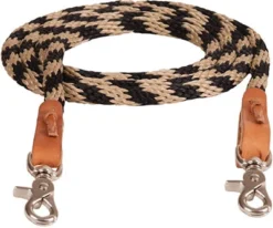 Mustang Black And Tan Round Trail Reins