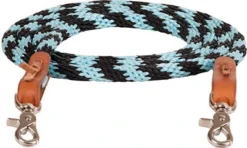 Mustang Turquoise And Black Round Trail Reins