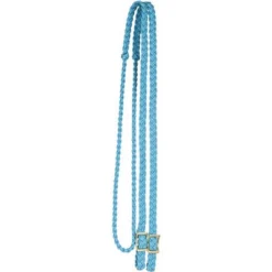 Mustang Turquoise Flat Braided Trail Reins