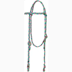 Mustang Pink, Turquoise, And Lime Browband Headstall