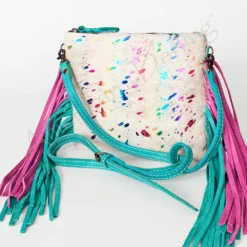 American Darling Turq/Pink Acid Hide Purse -Heydudes Cowboy Shop ADBG109D