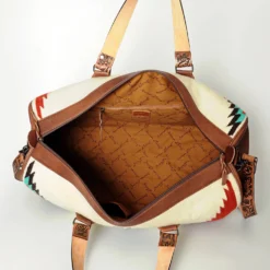 American Darling White Rustic Aztec Duffel Bag -Heydudes Cowboy Shop ADBG870D Ga