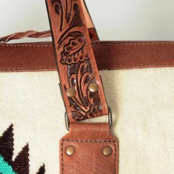 American Darling White Rustic Aztec Duffel Bag -Heydudes Cowboy Shop ADBG870Da