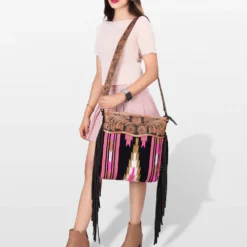 American Darling Hot Pink Aztec Print Bag -Heydudes Cowboy Shop ADBGZ228D