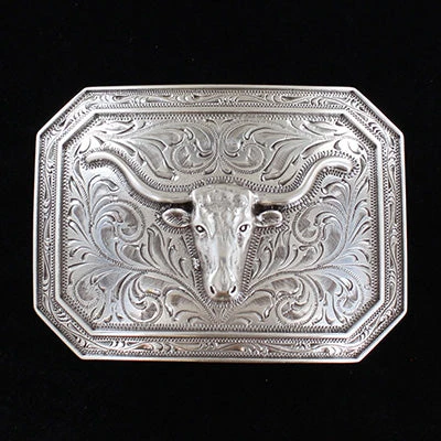 Ariat Rectangle Longhorn Buckle 1 Ariat Rectangle Longhorn Buckle