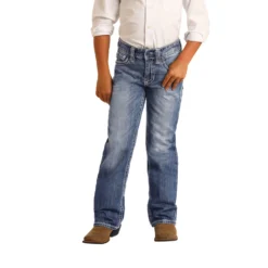 Boy's Rock & Roll Regular Fit BB Gun Bootcut Jeans