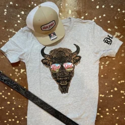 Aviator Bison T-Shirt