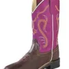 Children's Chocolate And Hot Pink Orange Swirl Boots