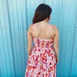 Red Floral Sless Dress -Heydudes Cowboy Shop CD02582d