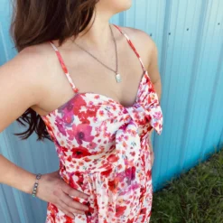 Red Floral Sless Dress -Heydudes Cowboy Shop CD02582e