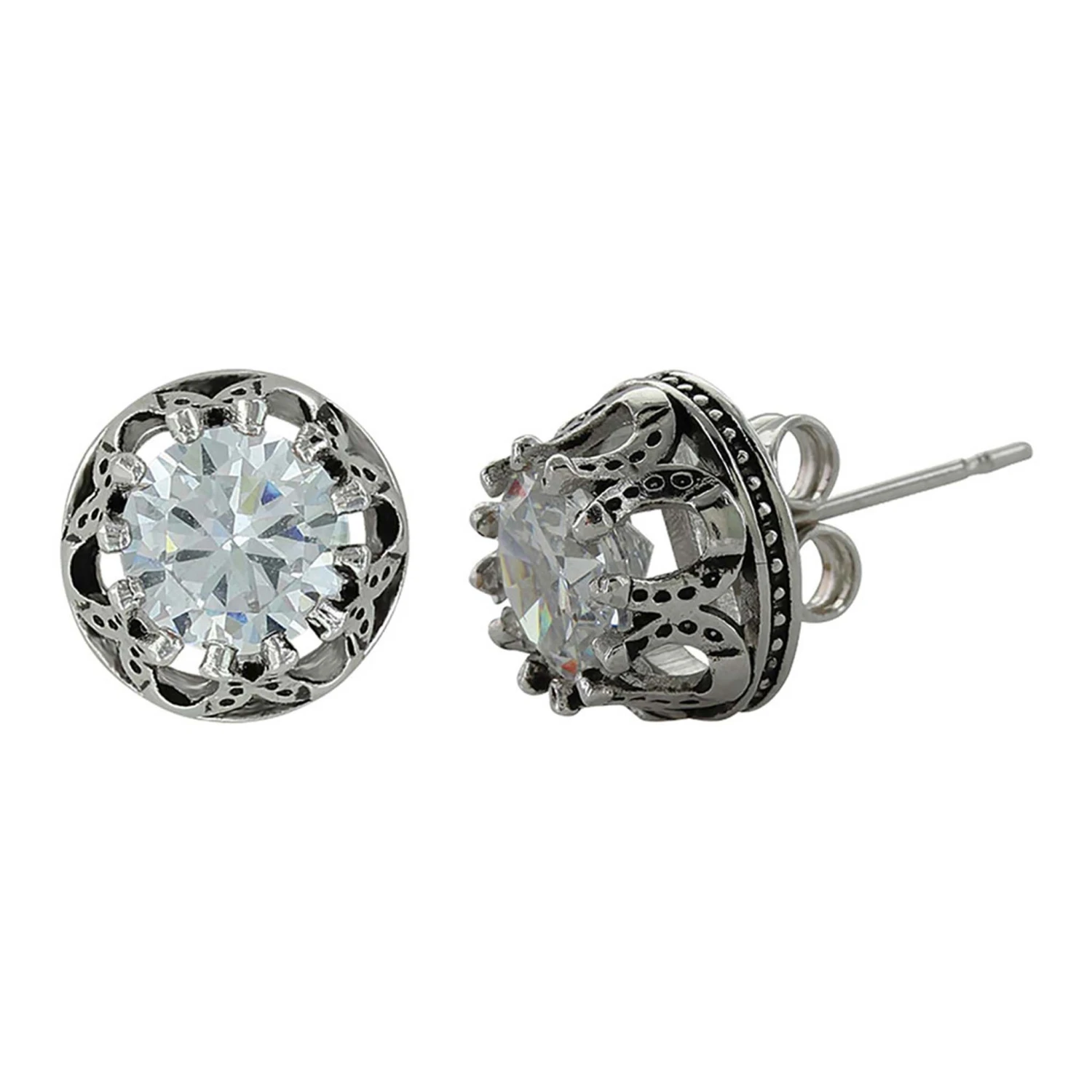 Montana Silversmiths Horseshoe Bezel Stud Earrings 3 Montana Silversmiths Horseshoe Bezel Stud Earrings - Image 3