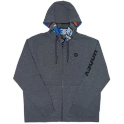 Hooey Grey Full Zip Logo Hoodie