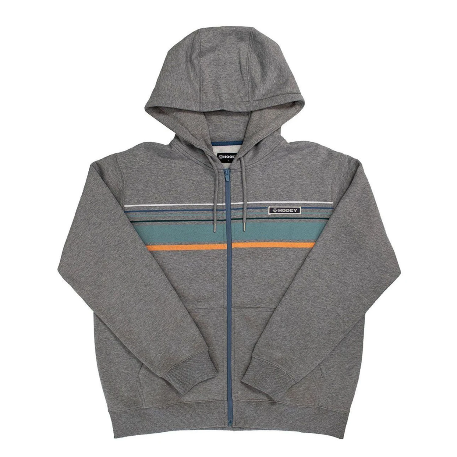 Hooey Horizon Heather Grey Full Zip Hoodie 1 Hooey Horizon Heather Grey Full Zip Hoodie