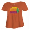 Hooey- Orange Cactus Scoop Neck Tee