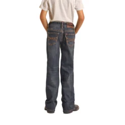 Hooey Boys Thick Curve Logo Bootcut Jeans -Heydudes Cowboy Shop HYBD0BR10Q