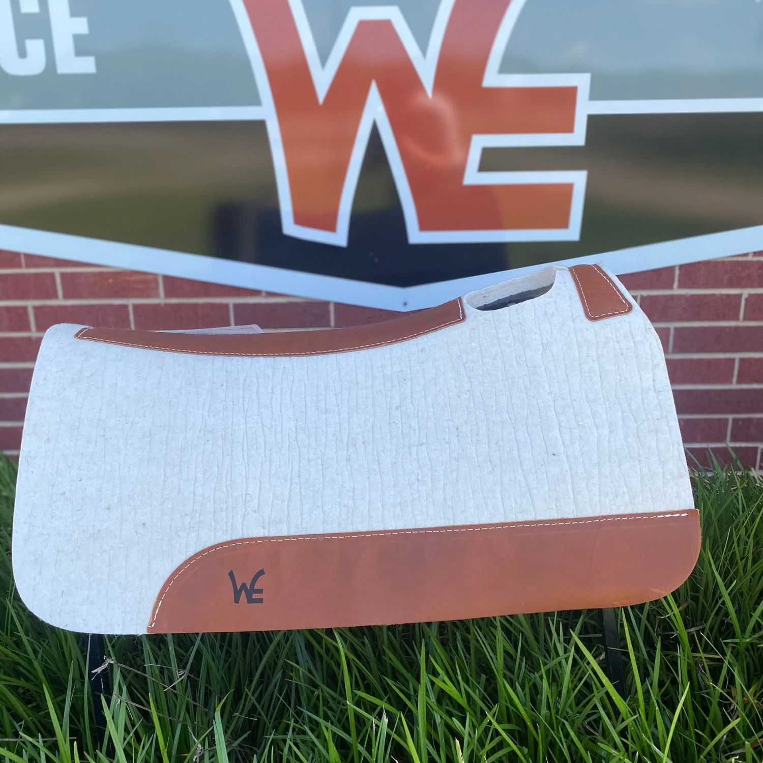 Western Edge Cream Wool Contoured Pad 1 Western Edge Cream Wool Contoured Pad