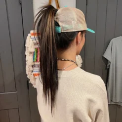 McIntire Saddlery Let's Go Brandin' Mint Ponytail Cap -Heydudes Cowboy Shop IMG 5661