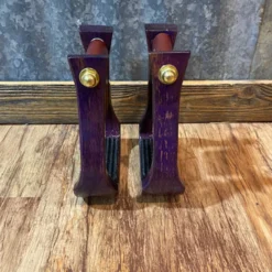 Nettles 2" Distressed Purple Barrel Stirrup -Heydudes Cowboy Shop IMG 7074