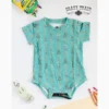 Infant Boy's Turquoise Cowboys And Indians Onesie