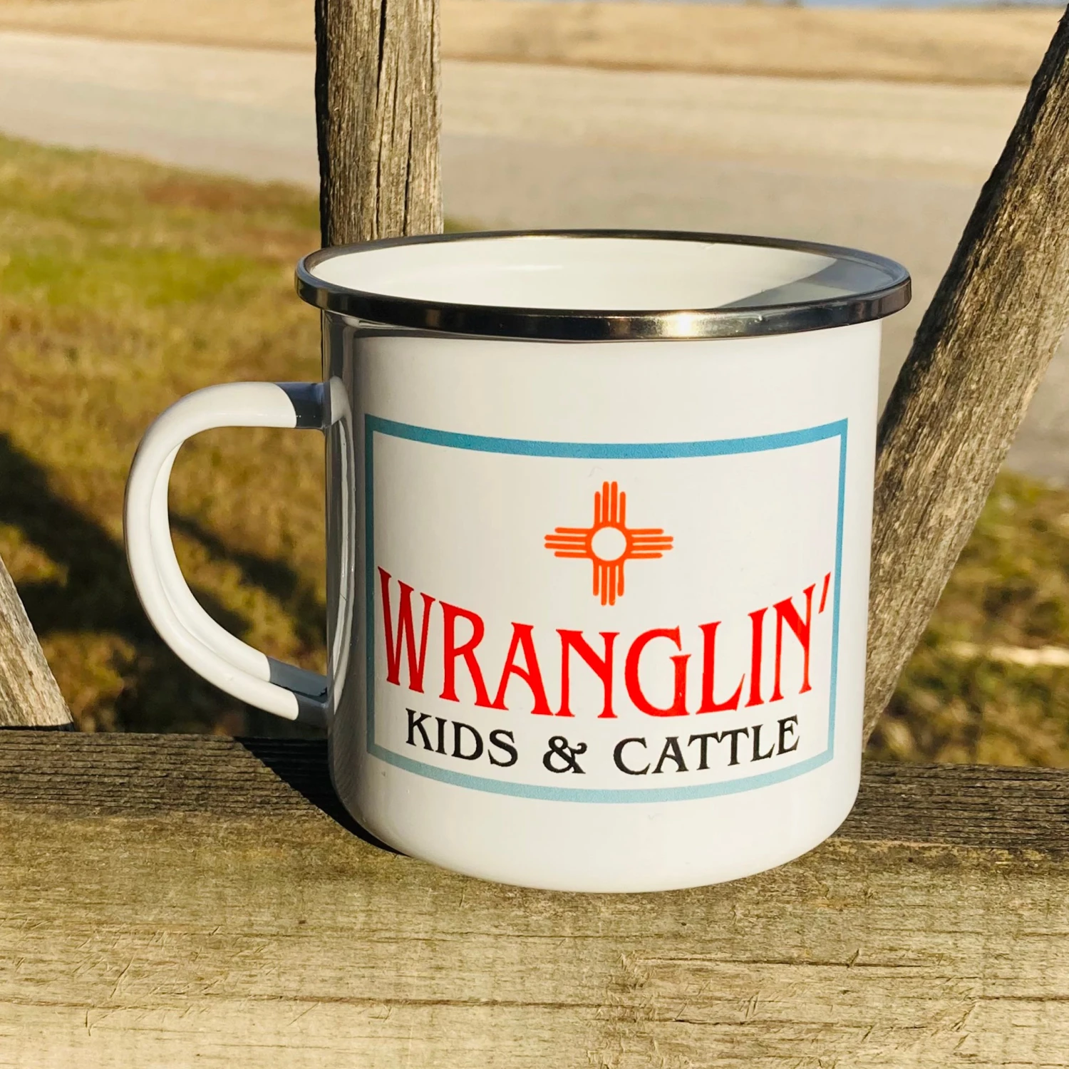 Wranglin Kids & Cattle Campfire Mug 1 Wranglin Kids & Cattle Campfire Mug