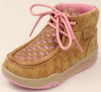 Pink Glitter And Tan Basket Weave Lauren Shoe 1 Pink Glitter And Tan Basket Weave Lauren Shoe