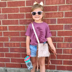 Mini Rose Gold Cowhide Purse