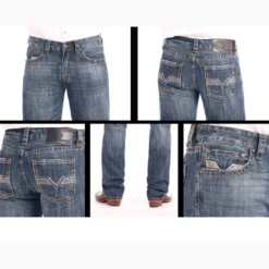 Rock & Roll Cowboy Men's Medium Pistol Straight Leg Jean -Heydudes Cowboy Shop M1P1060 A