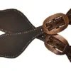 Brown Medium Crazy Horse Leather Spur Straps