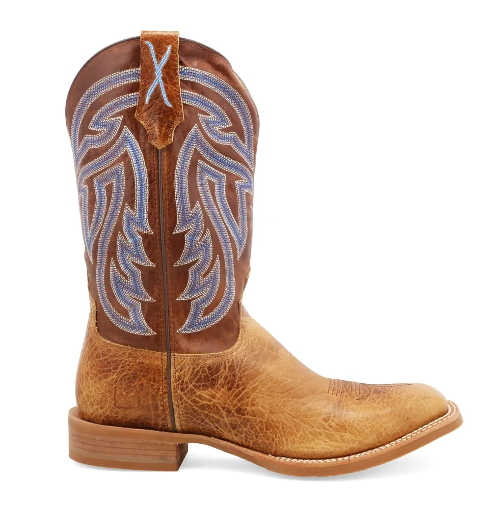 Twisted X Men's 12" Rancher Square Toe Boot Peanut/Blue 2 Twisted X Men's 12" Rancher Square Toe Boot Peanut/Blue - Image 2