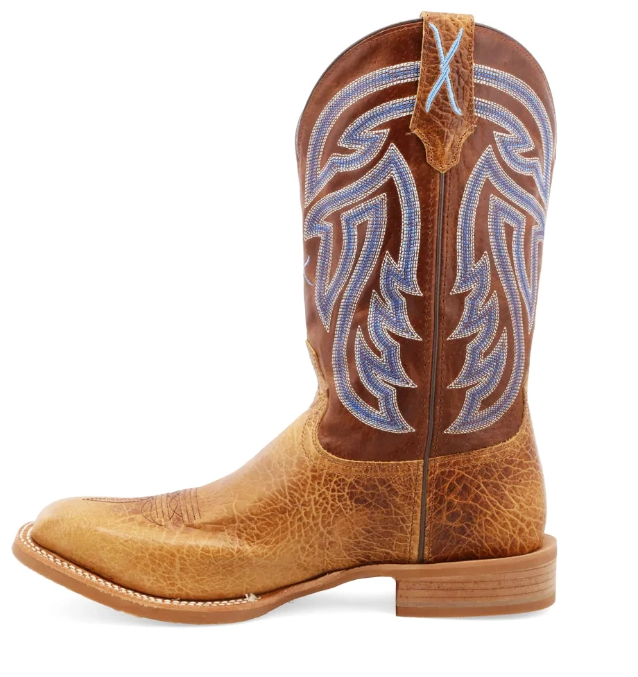 Twisted X Men's 12" Rancher Square Toe Boot Peanut/Blue 1 Twisted X Men's 12" Rancher Square Toe Boot Peanut/Blue
