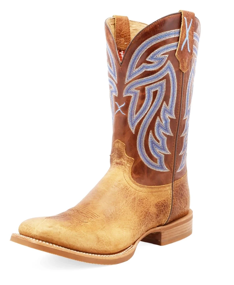 Twisted X Men's 12" Rancher Square Toe Boot Peanut/Blue 3 Twisted X Men's 12" Rancher Square Toe Boot Peanut/Blue - Image 3