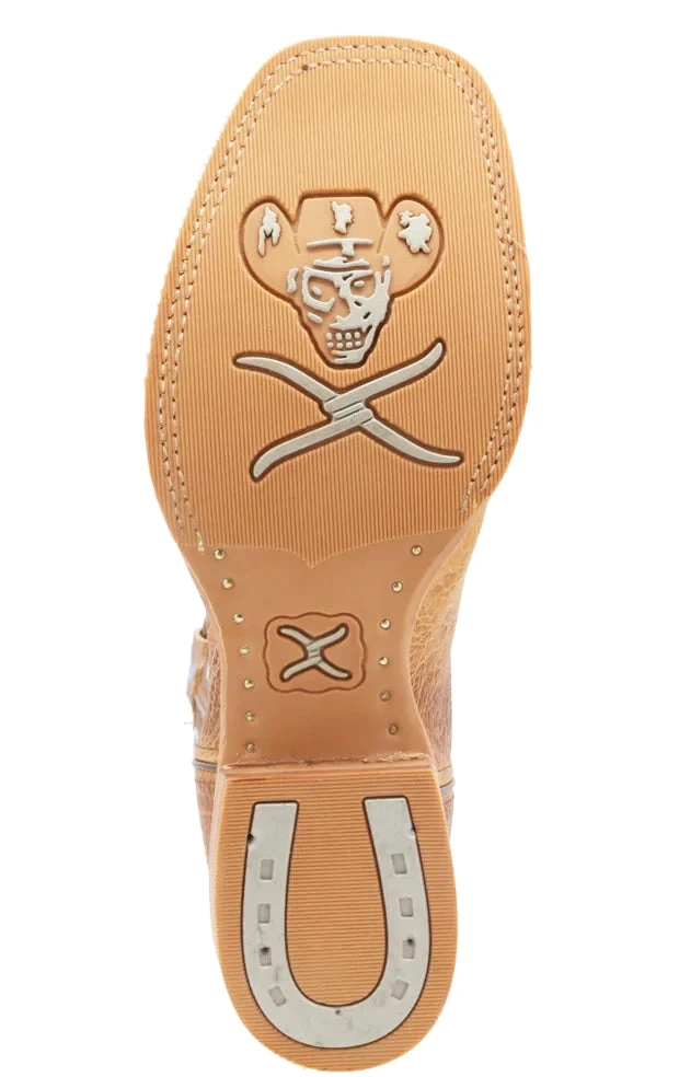 Twisted X Men's 12" Rancher Square Toe Boot Peanut/Blue 4 Twisted X Men's 12" Rancher Square Toe Boot Peanut/Blue - Image 4