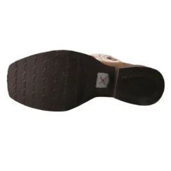 Twisted X Bomber/White Barbed Wire Square Toe Boots -Heydudes Cowboy Shop MRS0056.03