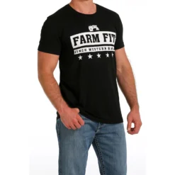 Cinch Men's Black Farm Fit Tee -Heydudes Cowboy Shop MTT1690576 2