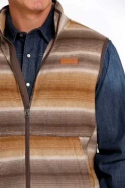 Cinch Multi Brown Fleece Vest -Heydudes Cowboy Shop MWV15850012