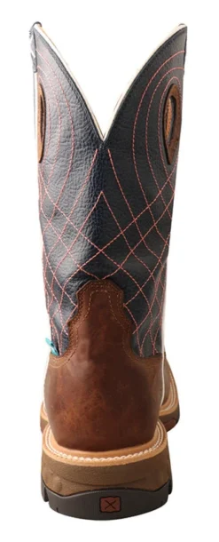 Twisted X Men's Mocha/Navy Alloy Square Toe Boot -Heydudes Cowboy Shop MXBAW01.06